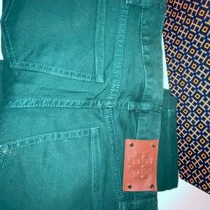 Tory Burch Green Ivy Super Skinny Jeans
